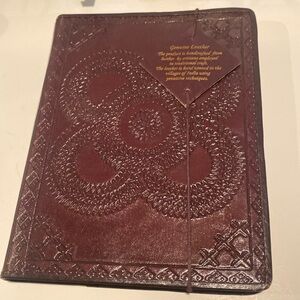 NWT Deep Maroon Genuine Leather Journal